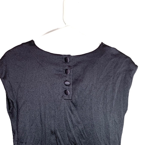 LC Lauren Conrad Solid Black Pocketed Form Fitting Sleeve Dress Size 12 - Picture 5 of 14